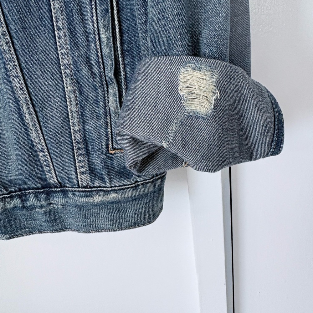 ABLE Women's Blue Jean Jacket Sz. Lg - Picture 3 of 10
